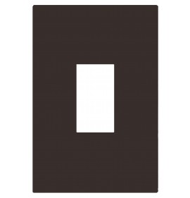 Placa 1 Módulo Vertical com Suporte 4x2 - RECTA CHOCOLATE SATIN FOSCO